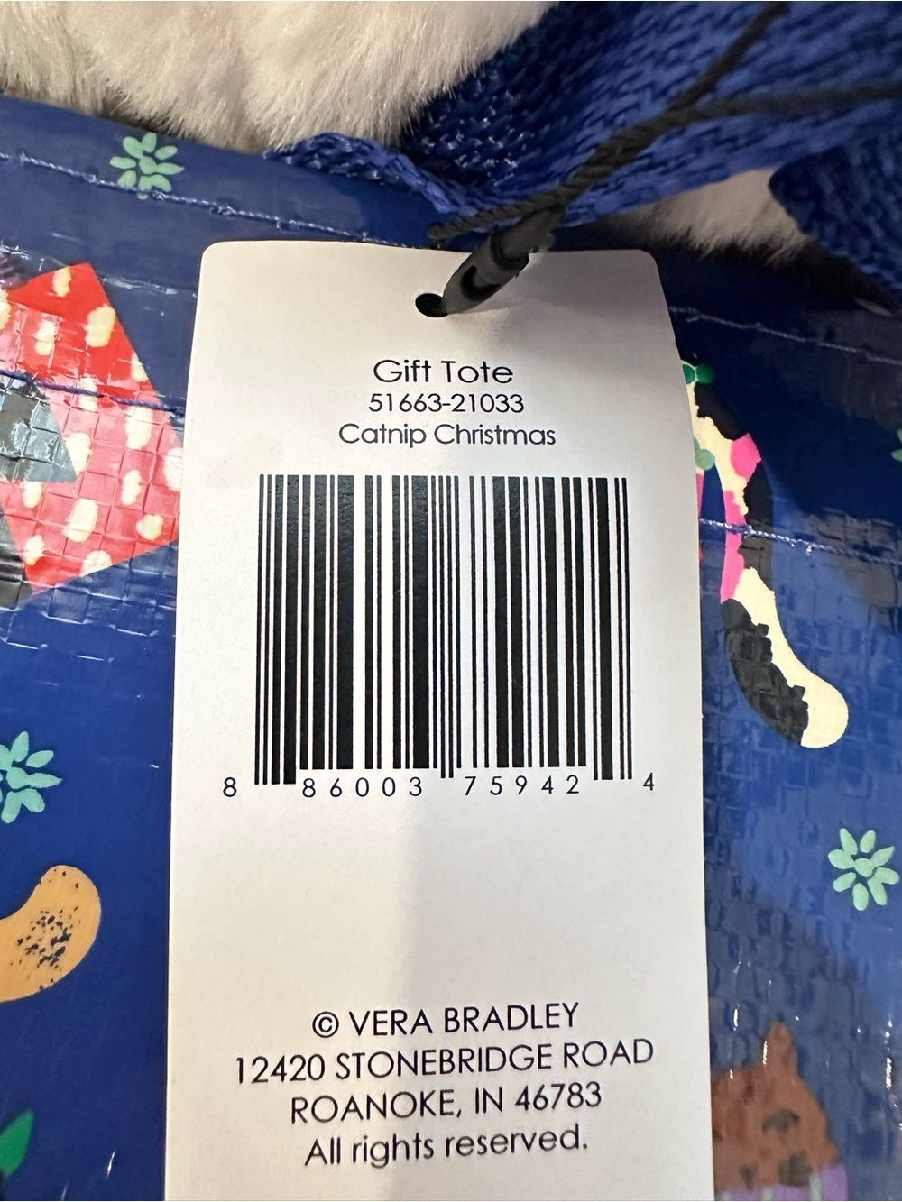 Vera Bradley 3 Gift Totes: Toasty Teddies, Catnip Christmas, Venetian Paisley - Picture 9 of 13